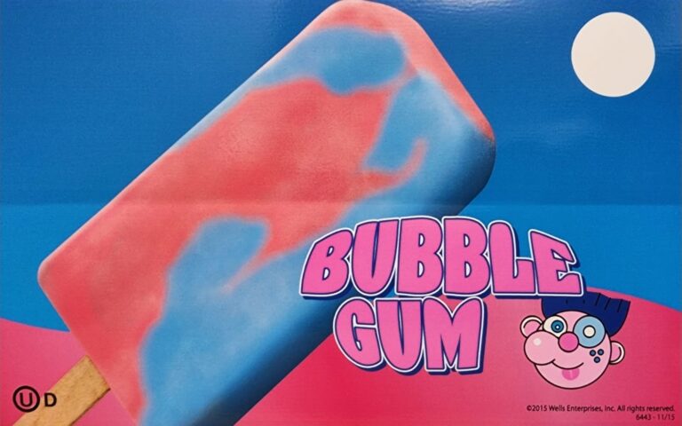 Buble gum flavor ice bar